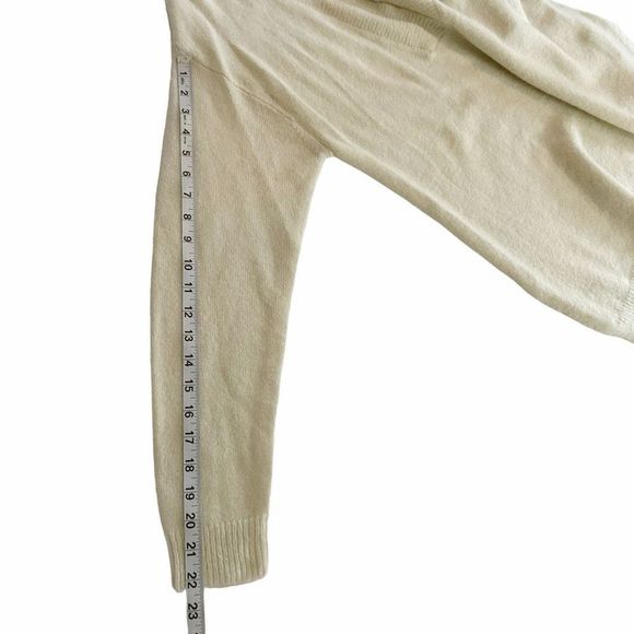 RDI Sweater Tunic V-Neck Cream Pearl Essence Side Slits Oversized Women Small - Picture 6 of 10